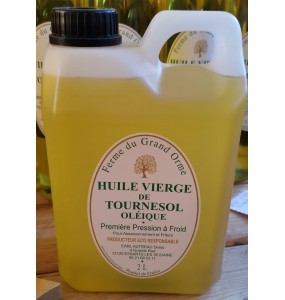 Huile  vierge de Tournesol Oléique 2 litres