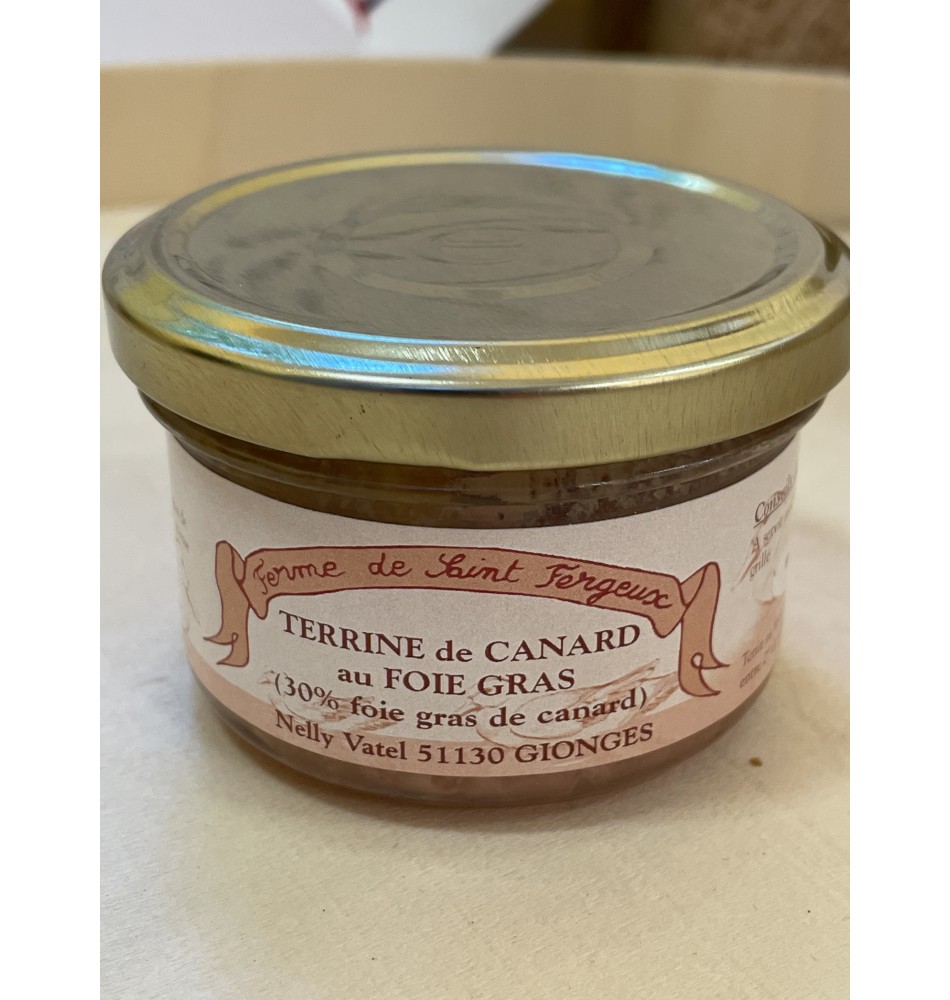Terrine de canard au foie gras