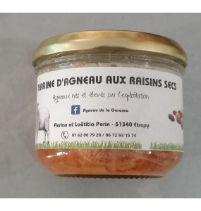 Terrine d'agneau aux raisins secs