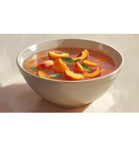 Dessert : Soupe de pêche