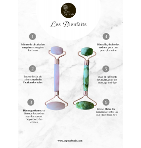 ROULEAU DE JADE (au choix en quartz rose ou jade)